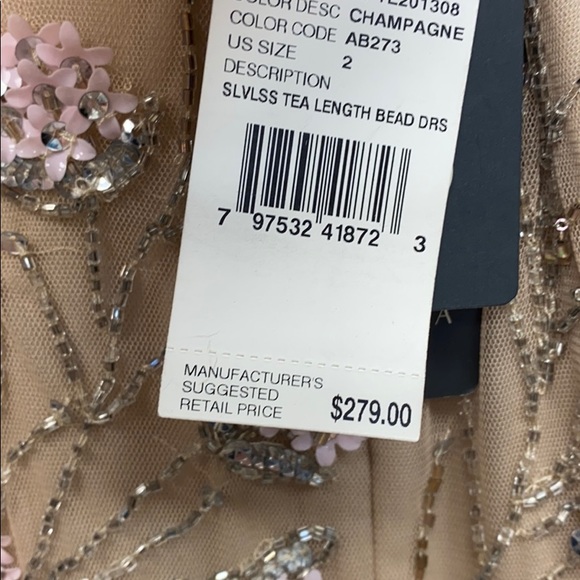 Adrianna Papell beaded floral bloom midi dress - Picture 6 of 15